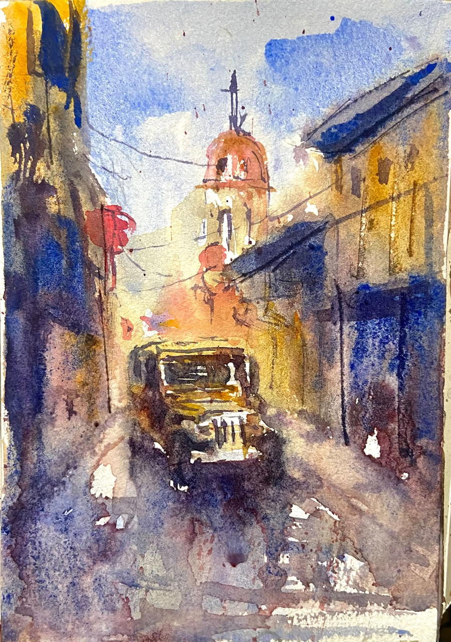 Colon Study, a painting by John Pabrua