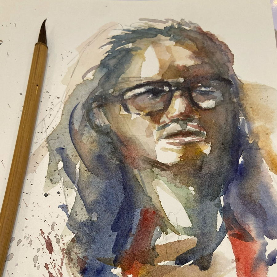 Live Portrait, a painting by John Pabrua