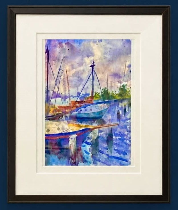 Pantalan, a painting by John Pabrua