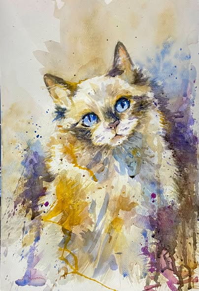 Meow, a painting by John Pabrua