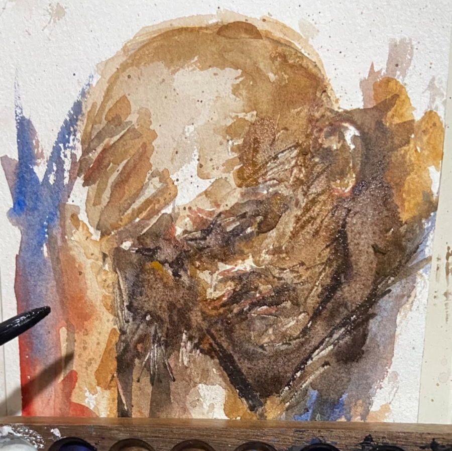 Study 7, a painting by John Pabrua