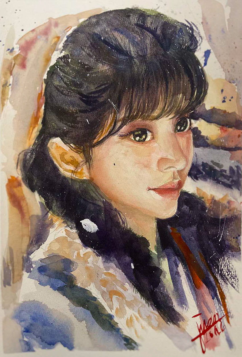 Jade, a painting by John Pabrua